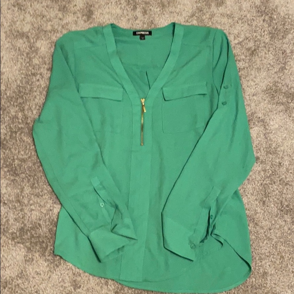 Express green shirt S only Worn once like new